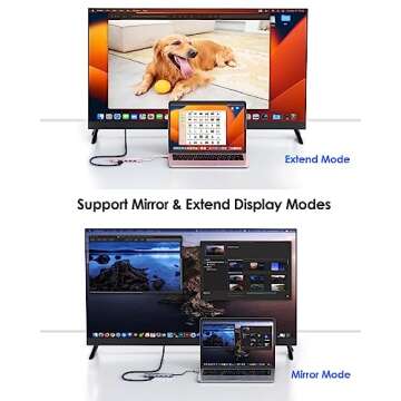 LENTION USB C Hub with 4K HDMI, 3 USB 3.0, SD/Micro SD 3.0 Card Reader, Compatible 2023-2016 MacBook Pro, New Mac Air/Surface, Chromebook, iPhone15 or More, Stable Driver Adapter (C34, Rose Gold)