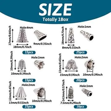 Pandahall Antique Silver Bead Caps for Jewelry Making