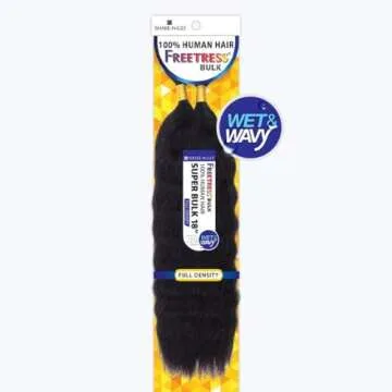 FreeTress Human Hair Braids - Super Bulk 18" (1B OFF BLACK)
