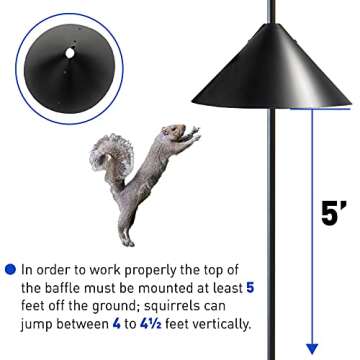 EasyGo Squirrel Proof Baffle for Bird Feeders – Durable & Effective