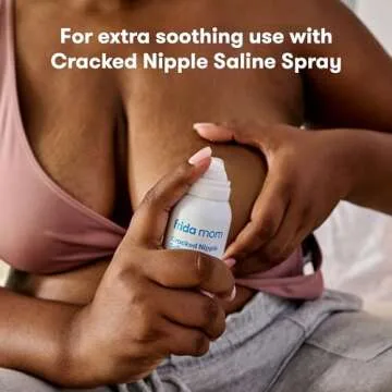 Frida Mom Nipple Cream, No-Mess Nipple Balm Moisturizer for Hydration, Gentle for Baby & Mom, 1.5fl oz