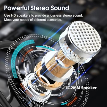 Wireless Earbuds, Headphones Sport Bluetooth 5.4, Over Ear Buds with ENC Noise Canceling Mic, Deep B...