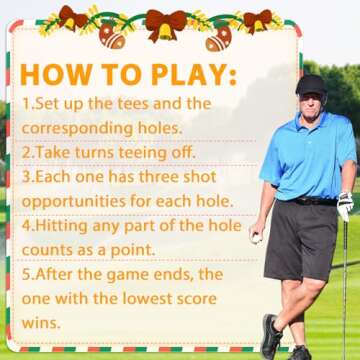 Fivepropy Backyard Golf Game Golf Practice Game, Golf Chipping Game Indoor Backyard Golf Game, Portable 9 Hole Golf Course Play PAR 3 Golf Game Golf Gifts for Adults Beach Games for Adults