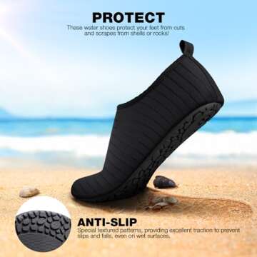 SIMARI Water Shoes for Women Men Aqua Socks Swim Surf Beach Barefoot Yoga Travel Camping Essentials ...