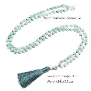 Hovaete 108 Mala Prayer Beads Necklace for Meditation