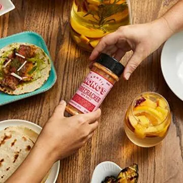 Auntie Nono’s Firecracker Sea Salt Seasoning - Hot Jalapeno Seasoning Salt - Organic Sea Salt Infused Seasoning - Spicy Salt Pepper Seasoning for Soups, Salads, Pizza, Popcorn.