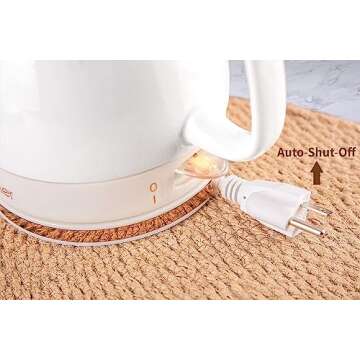 Toptier Electric Ceramic Tea Kettle for Effortless Boiling