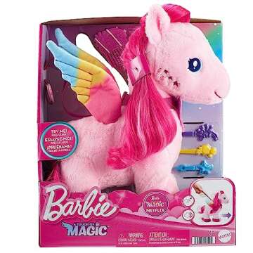 Barbie Walk & Flutter Pegasus Plush Toy - 11-inch Interactive