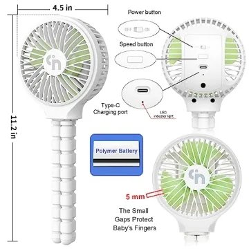 WiHoo Stroller Fan - Portable Baby Fan for Summer Fun