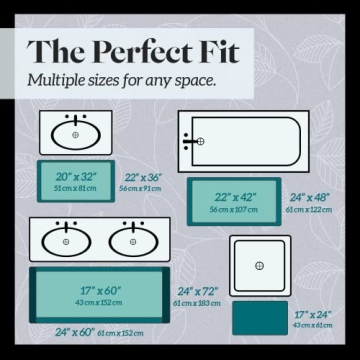 Genteele Memory Foam Bath Mat Non-Slip Quick Dry Ultra Soft