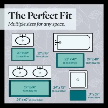 Genteele Memory Foam Bath Mat Non-Slip Quick Dry Ultra Soft