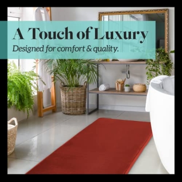 Genteele Memory Foam Bath Mat Non-Slip Quick Dry Ultra Soft