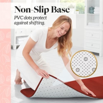 Genteele Memory Foam Bath Mat Non-Slip Quick Dry Ultra Soft