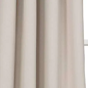 Lush Decor Insulated Grommet Blackout Window Curtain Panels, Pair, 52" W x 108" L, Wheat - Classic Modern Design - Chic Window Decor - Long Curtains For Living Room, Bedroom, Or Dining Room