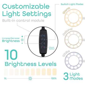 Aduro U-Stream Selfie Ring Light with 24" Gooseneck