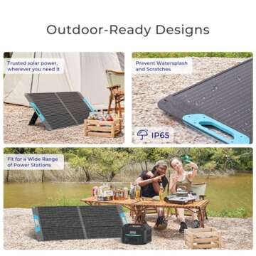 Renogy E.Flex-CORE 100W Portable Solar Panel, IP65 Waterproof Solar Charger for Camping, Fishing, Ou...