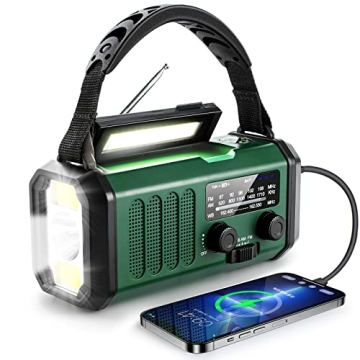 Emergency Crank Radio with Solar & USB Charging