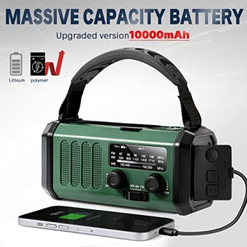 Emergency Crank Radio with Solar & USB Charging