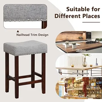 Giantex 25" Counter Height Bar Stools - Comfort Meets Style