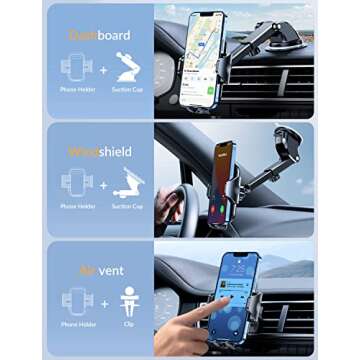 DesertWest Car Phone Mount - Universal & Versatile for All Phones