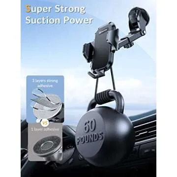 DesertWest Car Phone Mount - Universal & Versatile for All Phones