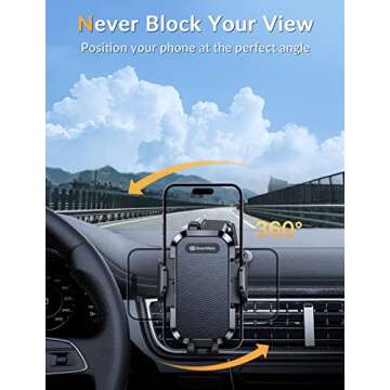 DesertWest Car Phone Mount - Universal & Versatile for All Phones