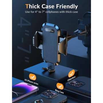 DesertWest Car Phone Mount - Universal & Versatile for All Phones