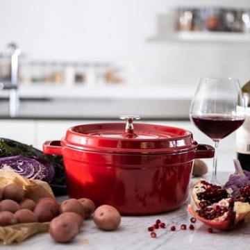 STAUB Cast Iron Dutch Oven 4-qt Cocotte Made in France