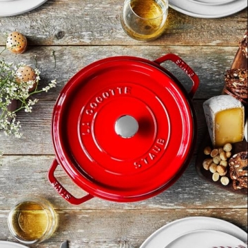 STAUB Cast Iron Dutch Oven 4-qt Cocotte Made in France
