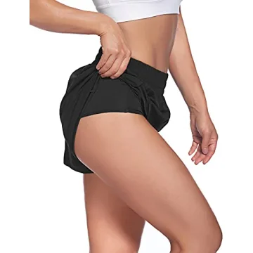 LaLaLa Women's Quick-Dry Running Shorts with Pocket