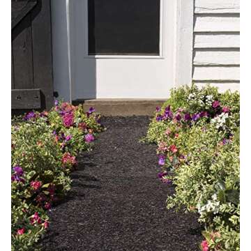 Permanent Mulch Recycled Rubber Border | Weed Deterrent | Easy Install | Scatter-Proof | Landscaping | Paths - 4½"W x 120"L | Eco-Friendly Design