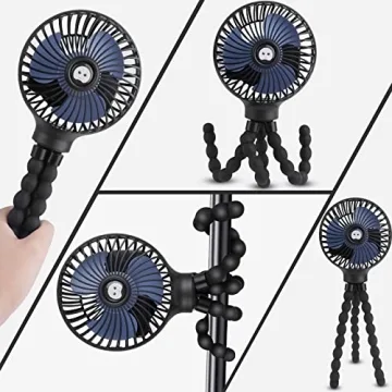 OGAJO Portable Stroller Fan with Flexible Tripod