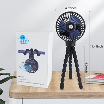 OGAJO Portable Stroller Fan with Flexible Tripod
