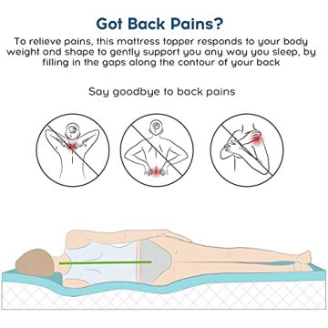 Nelaukoko Memory Foam 3 Inch Twin XL Topper, Single Extra Long Topper Foam Mattress Pad Gel Cooling Infused XLong Dorm Mattress