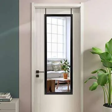 MIRUO Over The Door, Wall Mirror Dressing Make Up Full Length Hanging, Polystyrene Frame for Bathroo...