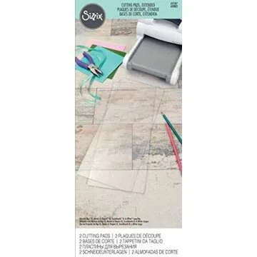 Sizzix Extended Cutting Pads 655267, Transparent, Multi Color, 14.63 inches x 6.25 inches x 0.13 inc...
