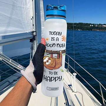 64HYDRO Motivational Water Bottle with Time Markers