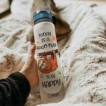 64HYDRO Motivational Water Bottle with Time Markers