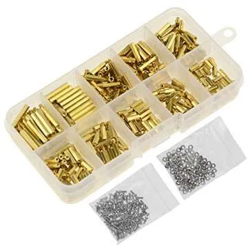 XINGYHENG 600pcs M2 Brass & Stainless Steel Standoffs, Screws & Nuts Assortment Kit for Electronics ...
