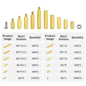 XINGYHENG 600pcs Brass & Stainless Standoffs Kit