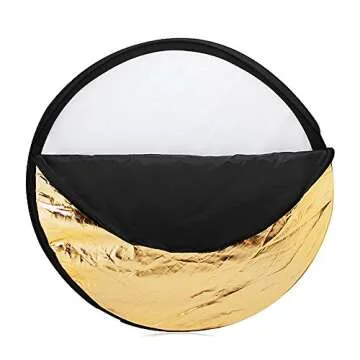 Light Diffuser, Andoer Photo Reflectors 24" 60Cm 5 in 1 Reflector Portable Photography Studio Multi Photo Disc Collapsible Light Reflector Camera Photoshoot Reflector Screen Round Sun Reflector