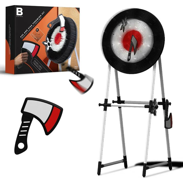Axe Throwing Target Set with 3 Safe Axes