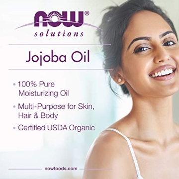 NOW Solutions Organic Jojoba Oil for Face, Hair and Body