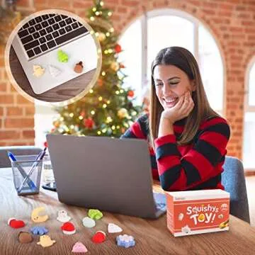 Satkago Christmas Mochi Squishy Toys, 30PCS Mini Squishies Stocking Stuffers Christmas Party Favors Goodie Bag Stuffers Gifts for Kids, Party Supplies for Encanto Cocomelon Birthday Kids Party Favors