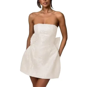 Stunning Ivory Satin Bow Homecoming Dress Applique for Sweet 16 Celebrations