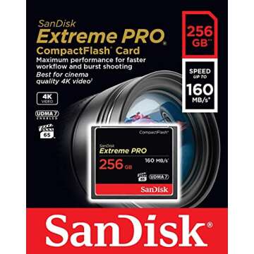 SanDisk 256GB Extreme PRO CompactFlash Memory Card UDMA 7 Speed Up To 160MB/s- SDCFXPS-256G-X46