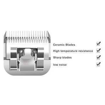 Size 7FC/5FC/4FC Detachable Pet Dog Grooming Clipper Ceramic Blades set,Compatible with Andis,Oster A5,Wahl KM Series Clippers,Cut Length 1/8"(3.2mm) to 3/8”(9.5mm),3 pack