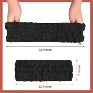 Chuangdi Soft Terry Cloth Spa Headbands - 3 Pack for Face & Shower