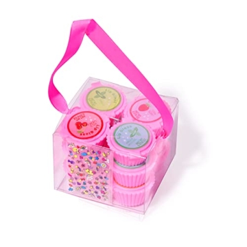 Mini Cupcake Lip Balm Set for Girls - 12 Assorted Fruity Flavors