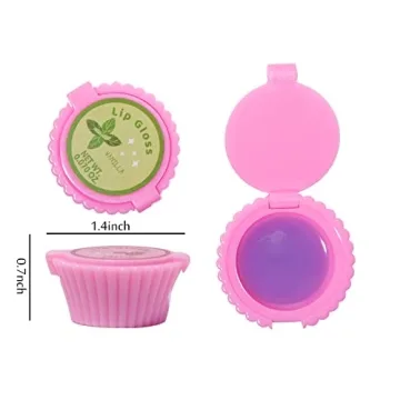 Mini Cupcake Lip Balm Set for Girls - 12 Assorted Fruity Flavors